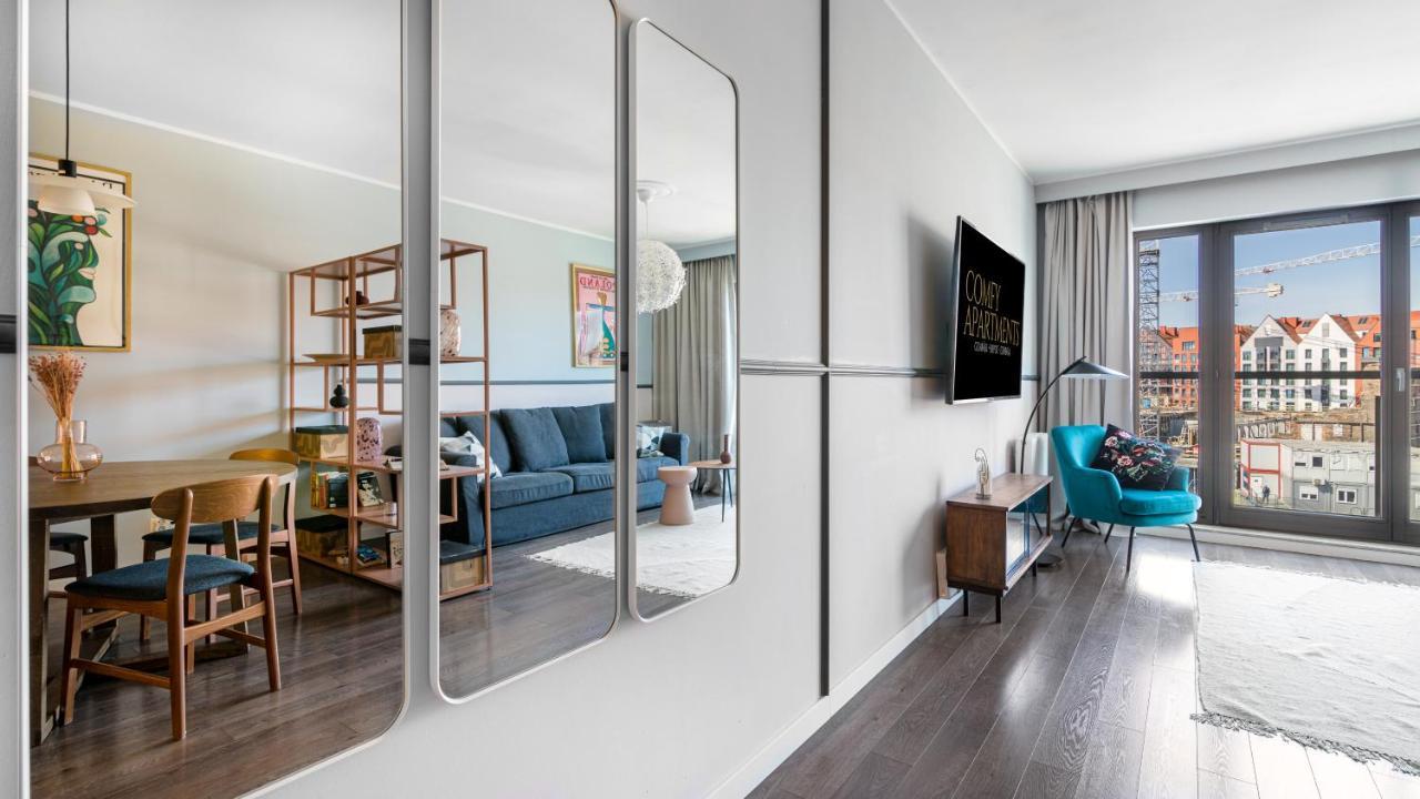 Waterlane W Oknami Na Rzeke - Marina View - Comfy Apartments Gdańsk Eksteriør billede